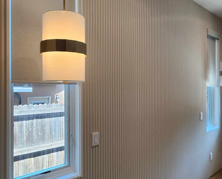 a room with a lamp and a lamp on wall, Denver interior painting contractor
