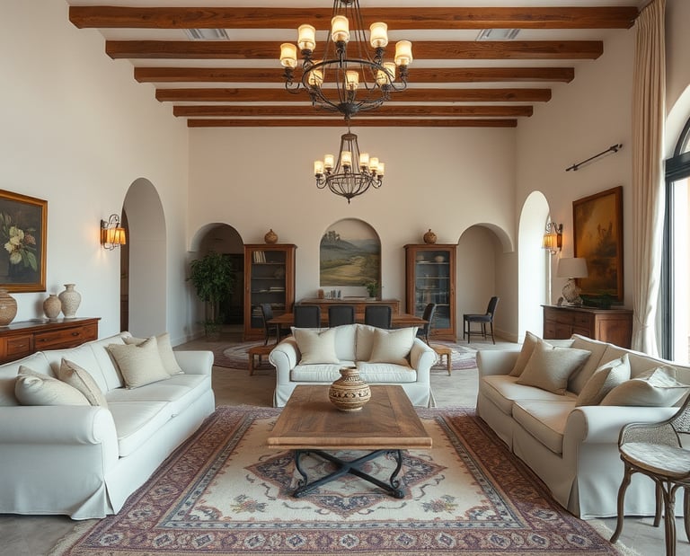 high-end painting contractor cherry creek - spainsh revival living room