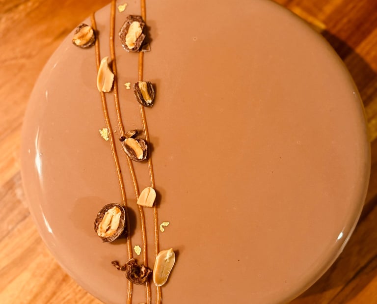 entremet chocolat caramel