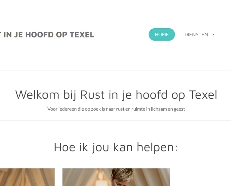 De website van Rust in je hoofd op Texel