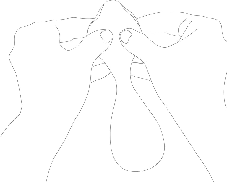 shaping crepe paper petal