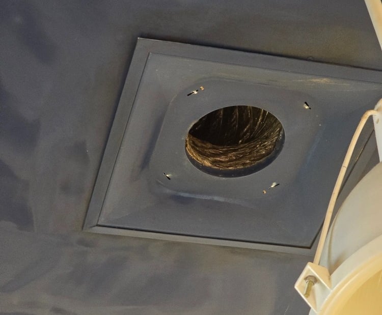 Air duct register after remediation