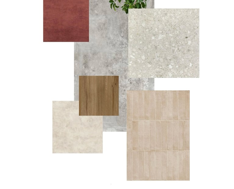 Moodboard de combinación de materiales