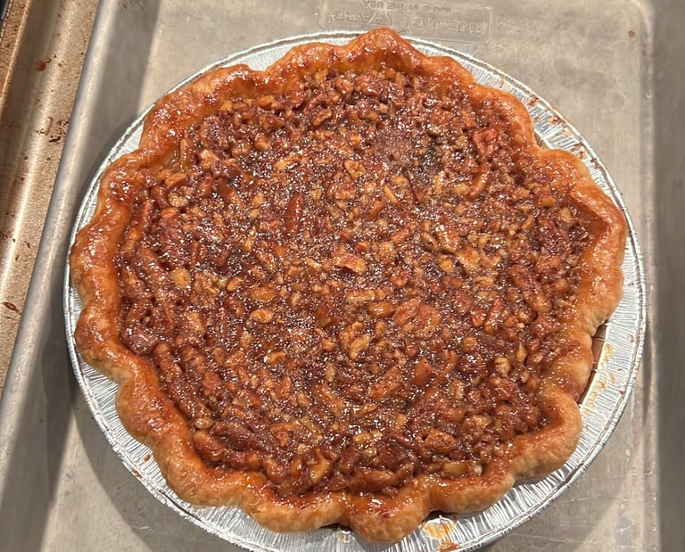 six inch bourbon pecan pie