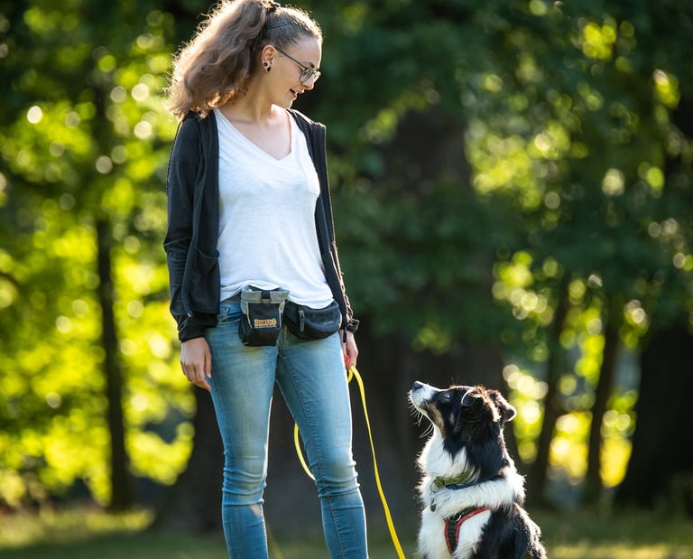 Antonia mit Hund im Training – individuelle Begleitung bei Takoda