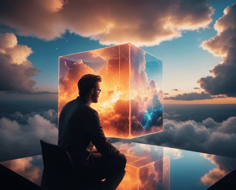 Mann der out of the box denkt