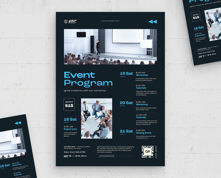 Custom printed agenda for events