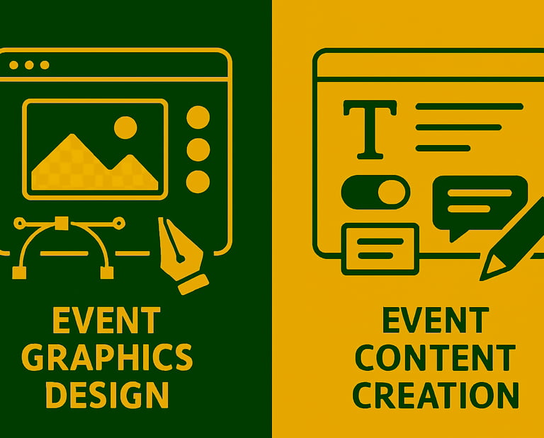 Graphic image for event graphic design and event content creation