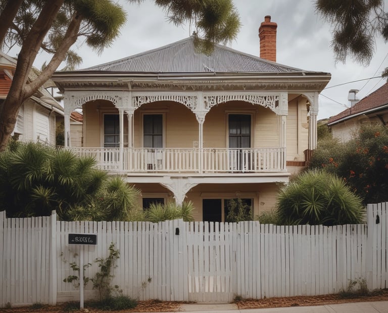 A two-story commercial building with a gray exterior, located beside a street. The storefront is protected with a chain-link fence, behind which various tools and equipment like ladders, bicycles, and lawnmowers are displayed. A person is standing near the entrance. Red signage on the right corner indicates 'Loans' and 'Top Kick.'