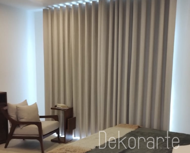 Cortina onda perfecta en recamara 