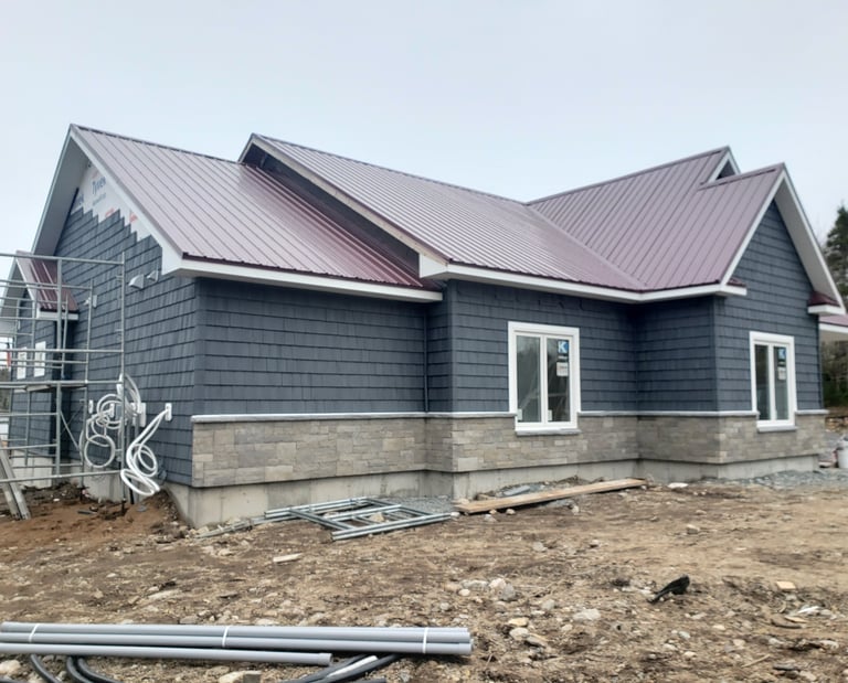Metal roof on new construction - Installed by Catch Al Contracting