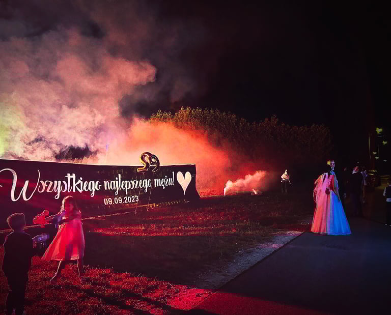 prezent dla męża w dniu jego ślubu pirotechnika wesele pirofolia