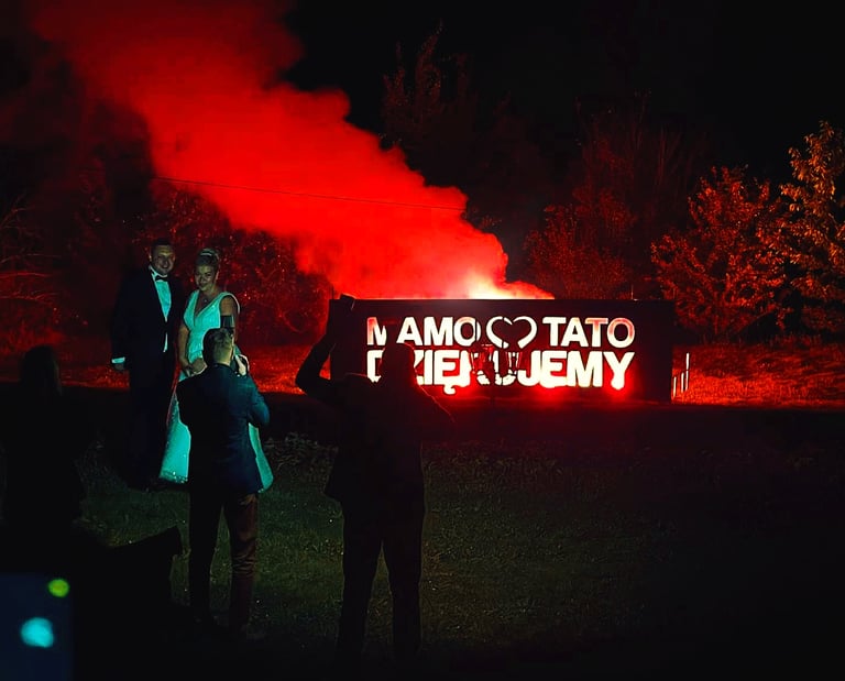 baner mamo tato dziękujemy podziękowania dla rodziców podświetlany napis