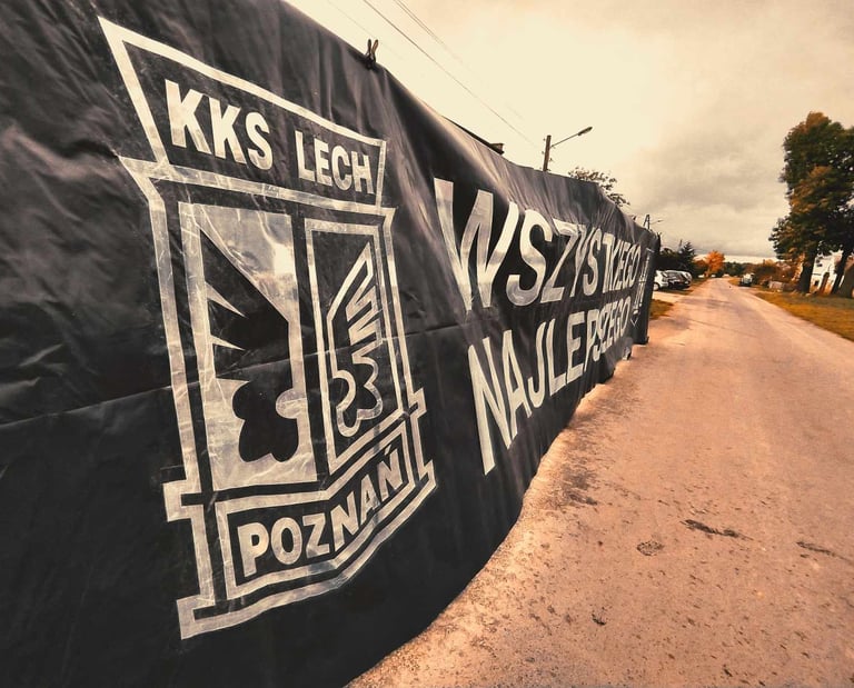 transparent folia stadionowa lech poznań prezent dla kibica