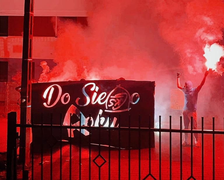 race morskie baner pirofolia herb ruch chorzów racowisko sylwester nowy rok