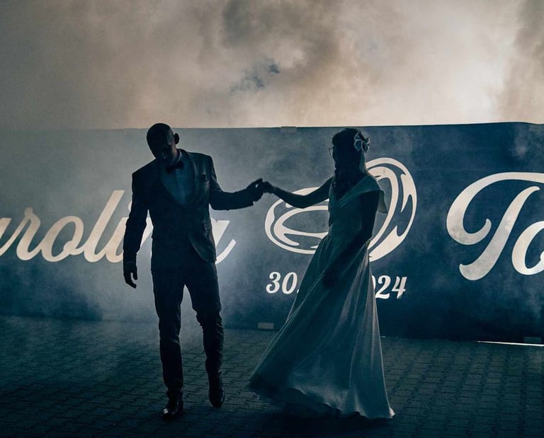 pirobaner na wesele z imionami nowożeńców