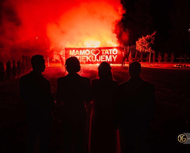 podziękowania dla rodziców nietypowe atrakcje pirotechnika mamo tato pirofolia