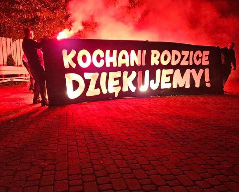 kochani rodzice dziękujemy wesele napis pirotechniczny pirofolia