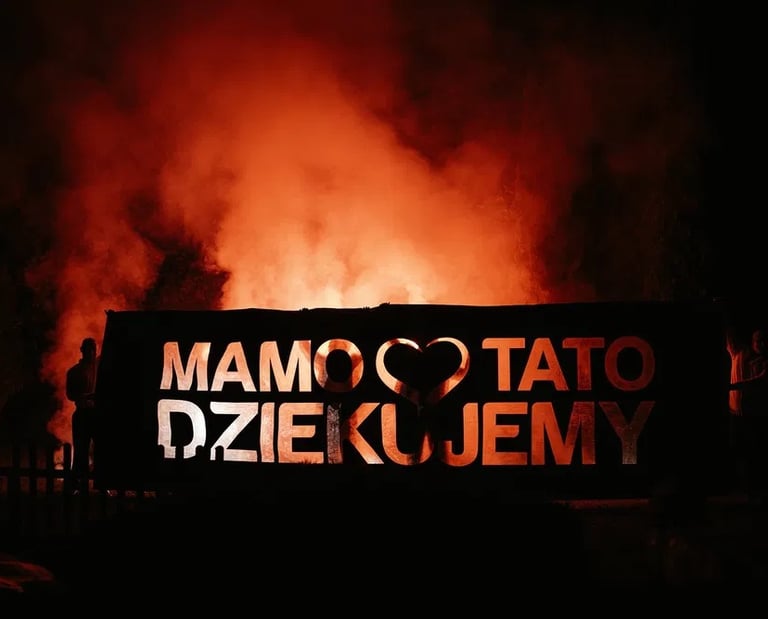 pirobaner mamo tato dziękujemy podziękowania dla rodziców podświetlany napis