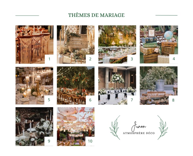 les différents thèmes pour un mariage