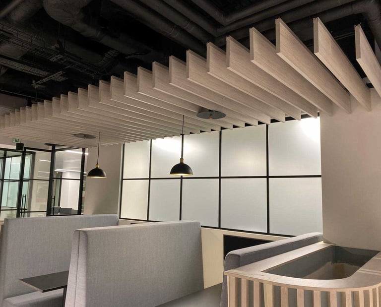 Individualizuotos akustinės plokštės DECOSONA, pritaikytos interjero sprendimams