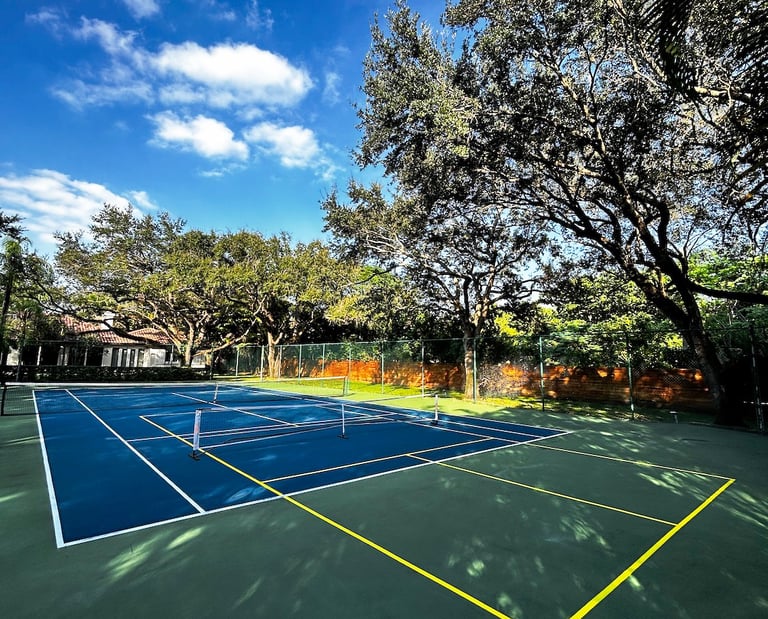 Pickleball on Tennis Court
