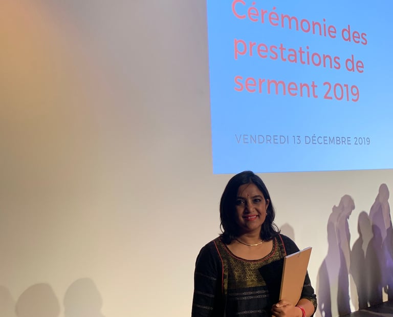 English Architect Nita Sharma practicing in France registered with French ordre des Architecs