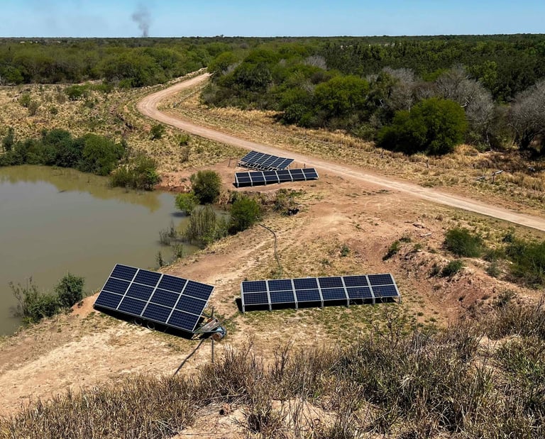 bombeo solar lorentz para ganaderia en campo de formosa