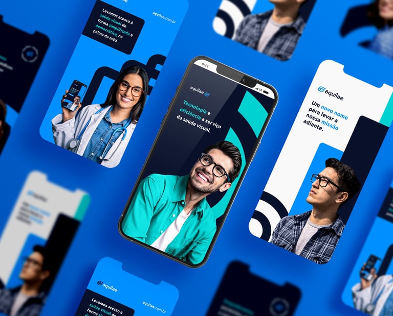 Projeto de identidade visual para Healthtech B2B — Estúdio Aguila