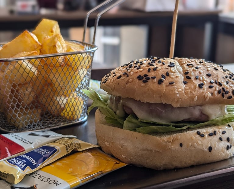 hamburguesa simple de bar el origen