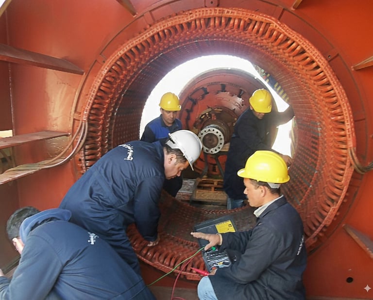 Overhauling of a 3.1MW 11kV motor