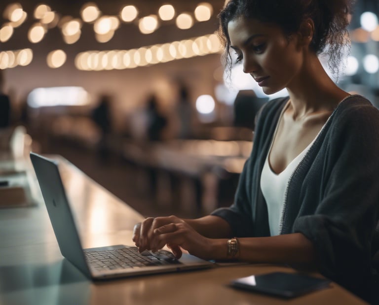 a man using a laptop