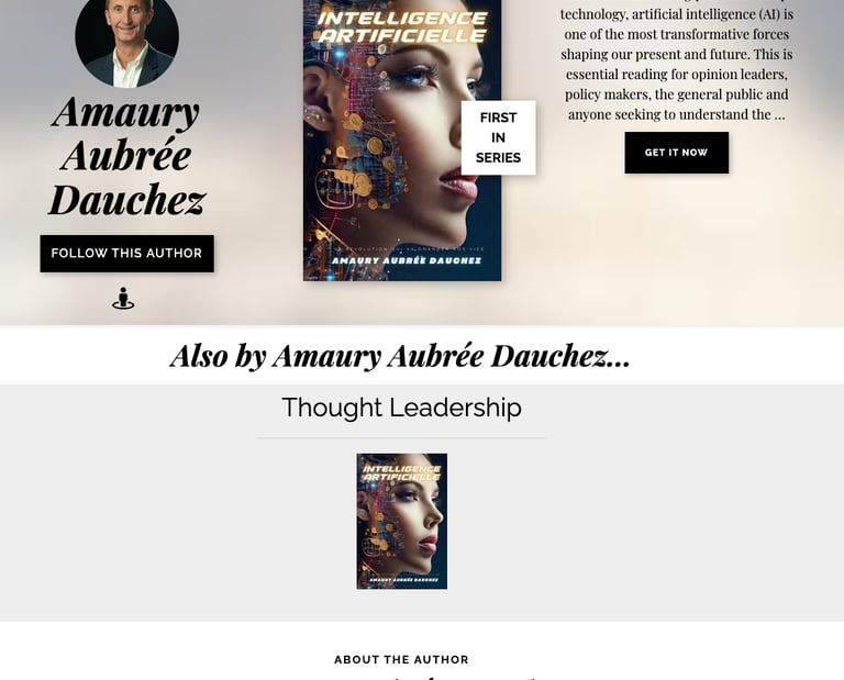 the screenshot of Aubree Dauchez's Book2Read's author page