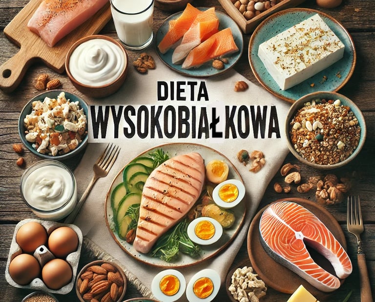 Dieta wysokobialkowa co to jest, jadlospis na tydzien, zasady dla odchudzania