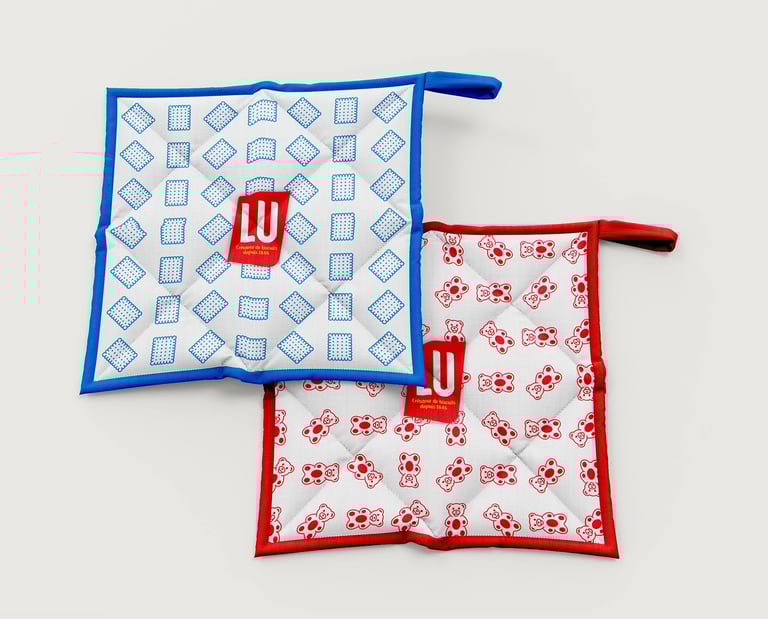 design de deux maniques LU