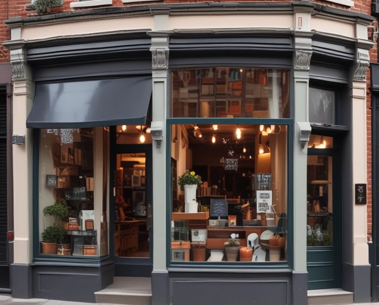 Storefront window cleaning