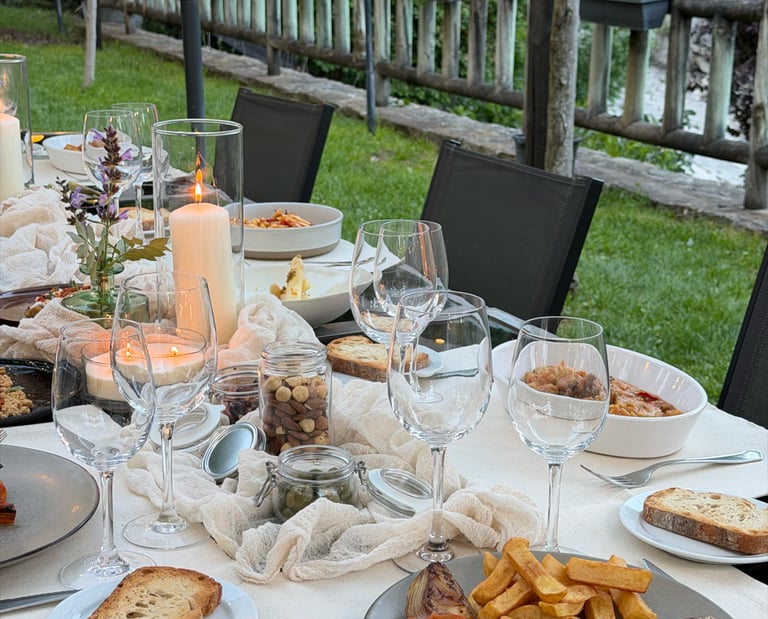 cena jardín