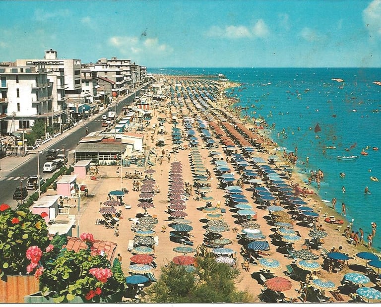 Igea Marina anni 70, lungomare Igea Marina