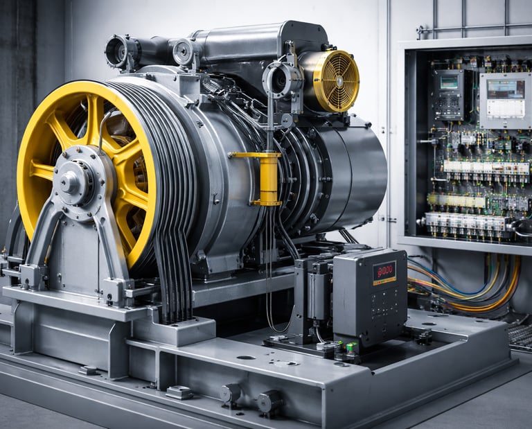 Advanced elevator drive system with gearless motor technology