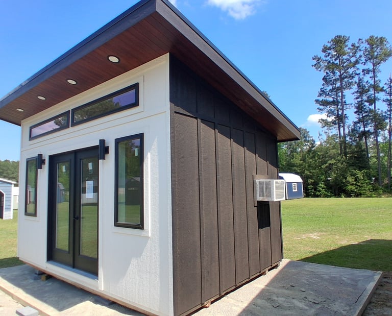 Pine View Buildings LLC 10x16 Studio finished out