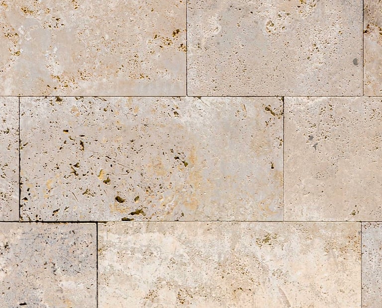 Travertine brick, natural stone brick for wall, Italian travertine
