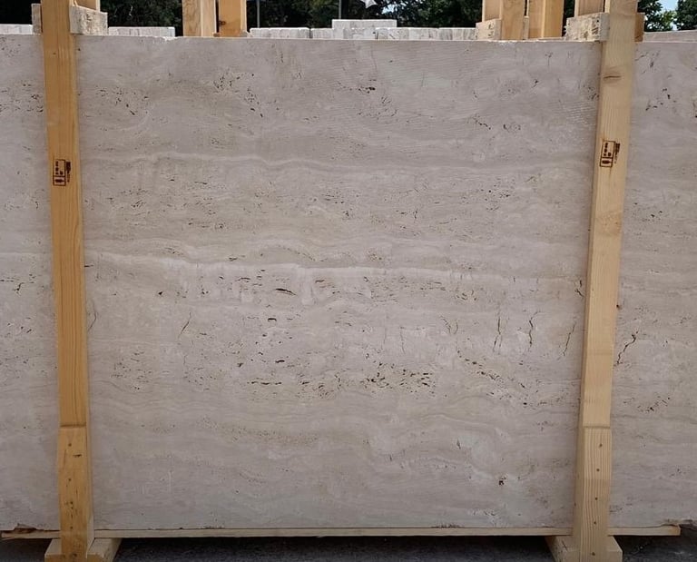 Travertine slabs, natural stone panels, slabs Italian classic brown