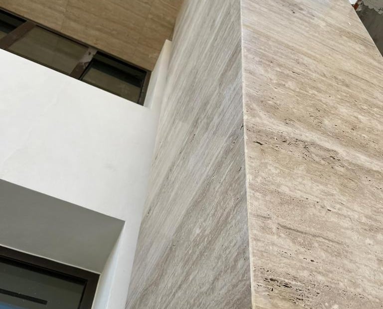 Travertine panels for facades Classico light natural Italian stone