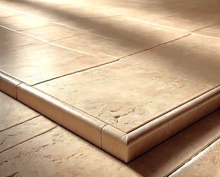 Travertine for floor, light cream tiles, luxury Italian natural stone