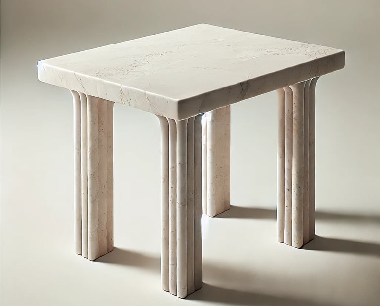 Trawertyn stolik kawowy, stolik z włoskiego kamienia naturalnego