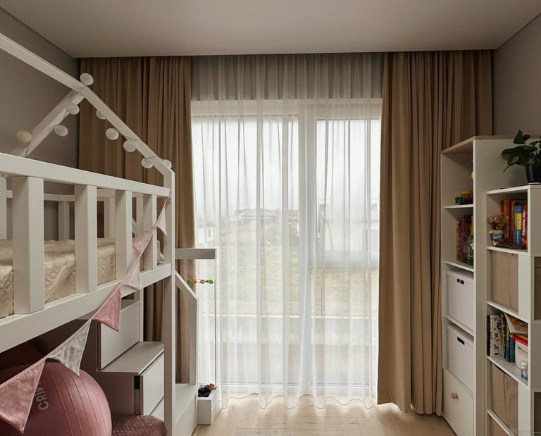 vaiko kambario užuolaidos