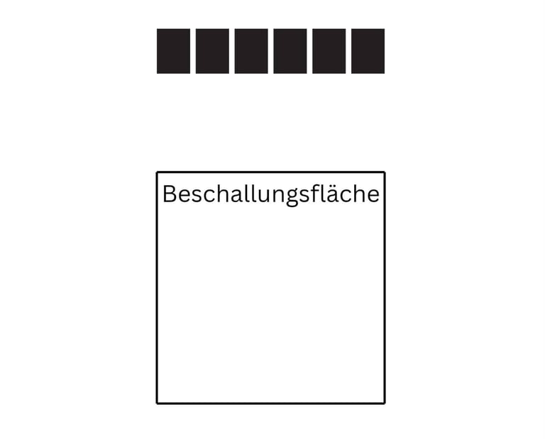 Ein Bild welches ein monocluster von Subwoofern vor einer Bühne zeigt