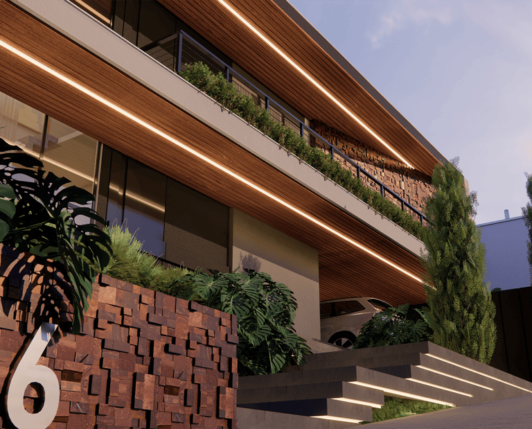 Casa duplex foi projetada para combinar funcionalidade e conforto.