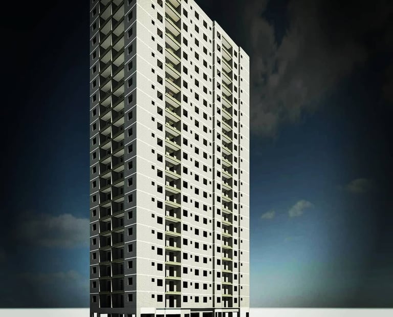 Prédio em Alvenaria 24 pavs + Embasamento Concreto Armado