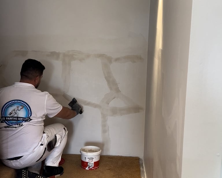LG painting Surface preparing the wall in inner west